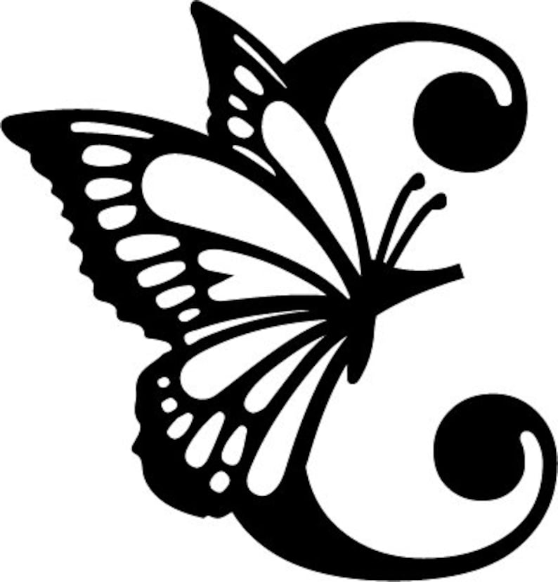 Butterfly Monogram English Alphabet All Letters PNG, JPEG, SVG, Pdf A, B, C, D, E, F, G, H, I, J, K, L, M, N, O, P, Q, R, S, T, U, V, W, X image 6