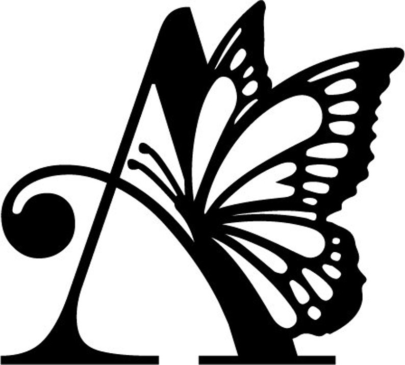 Butterfly Monogram English Alphabet All Letters PNG, JPEG, SVG, Pdf A, B, C, D, E, F, G, H, I, J, K, L, M, N, O, P, Q, R, S, T, U, V, W, X image 2
