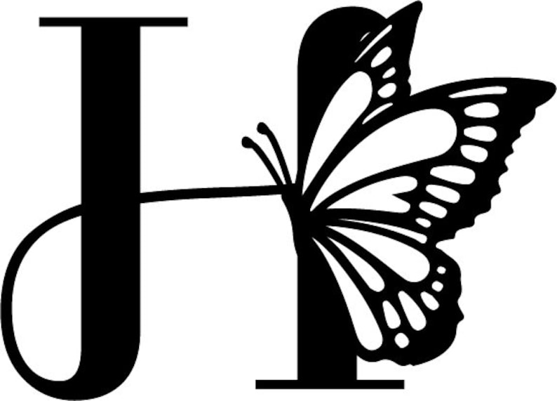 Butterfly Monogram English Alphabet All Letters PNG, JPEG, SVG, Pdf A, B, C, D, E, F, G, H, I, J, K, L, M, N, O, P, Q, R, S, T, U, V, W, X image 7