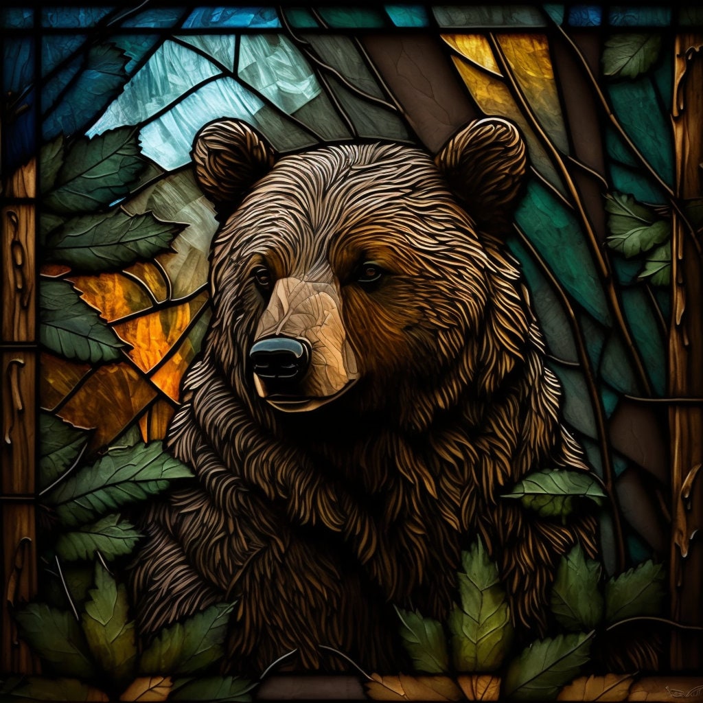 bear-stained-glass-design-for-tumbler-sublimation-t-shirt-design-wall-art-svg-png-file-etsy