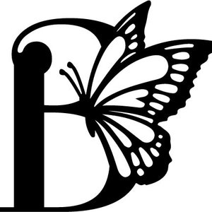 Butterfly Monogram English Alphabet All Letters PNG, JPEG, SVG, Pdf A, B, C, D, E, F, G, H, I, J, K, L, M, N, O, P, Q, R, S, T, U, V, W, X image 3