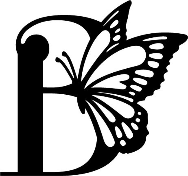 Butterfly Monogram English Alphabet All Letters PNG, JPEG, SVG, Pdf A, B, C, D, E, F, G, H, I, J, K, L, M, N, O, P, Q, R, S, T, U, V, W, X image 3