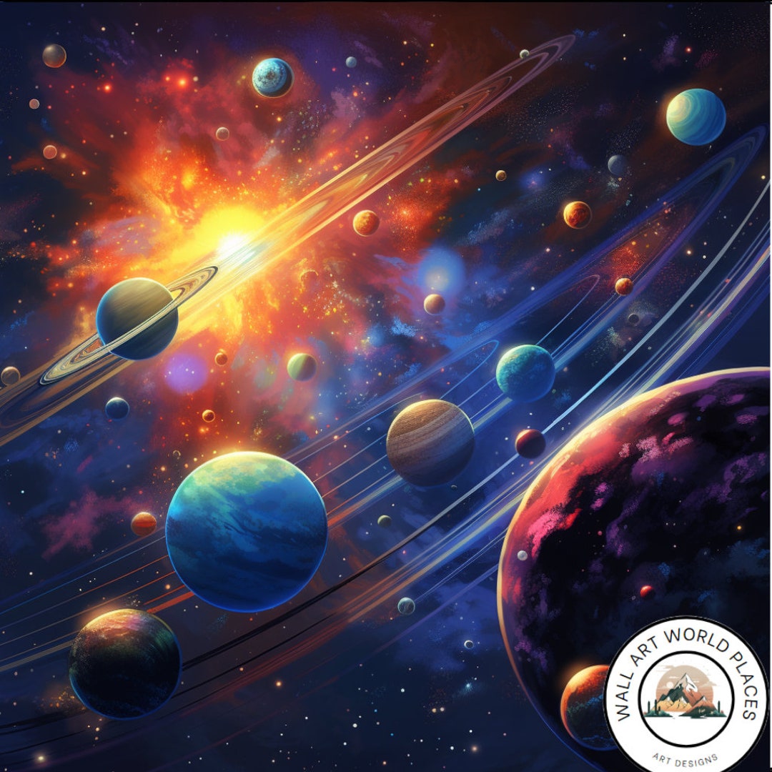 Solar System Planets Design for Tumbler Sublimation, T-shirt Design ...