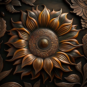 Tooled Leather Background Png Sublimation Design, Tooled Leather