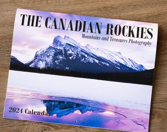 2024 Rocky Mountains Landscape Calendar - 13 Month Calendar - Canadian Holidays