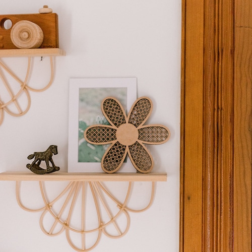 Rattan Wooden Daisies Daisy Wall Decor Daisy Nursery Decor Etsy