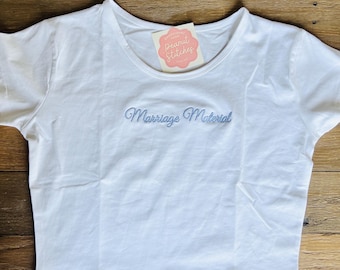 Custom Embroidered Baby Tee: Y2K Crop Top