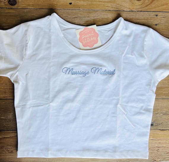Custom Embroidered Baby Tee: Y2K Crop Top