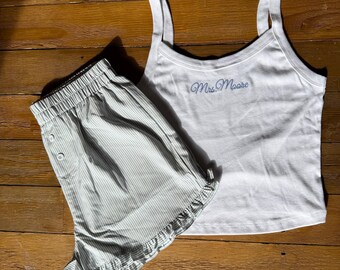 Custom Mrs. Pajama Set, Wedding Lounge Set, Bridal Shower Gift