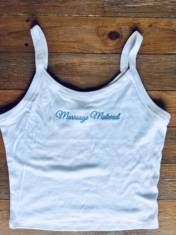 Embroidered Tank Crop Top Embroidered Tank Crop Top