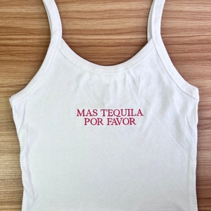 Custom Embroidered Crop Top: Bachelorette Party Tank