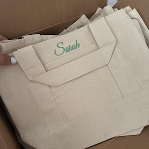 Custom Mini Tote Bag, Embroidered Mini Tote, Personalized Mini Tote Bag ...