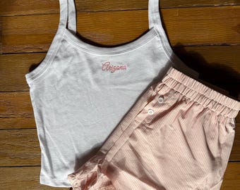 Personalized Bride Pajamas, Wedding Pajama Set, Bridal Lounge Set