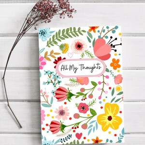 Floral Hardcover Matte Journal - Vintage Floral Notizbuch