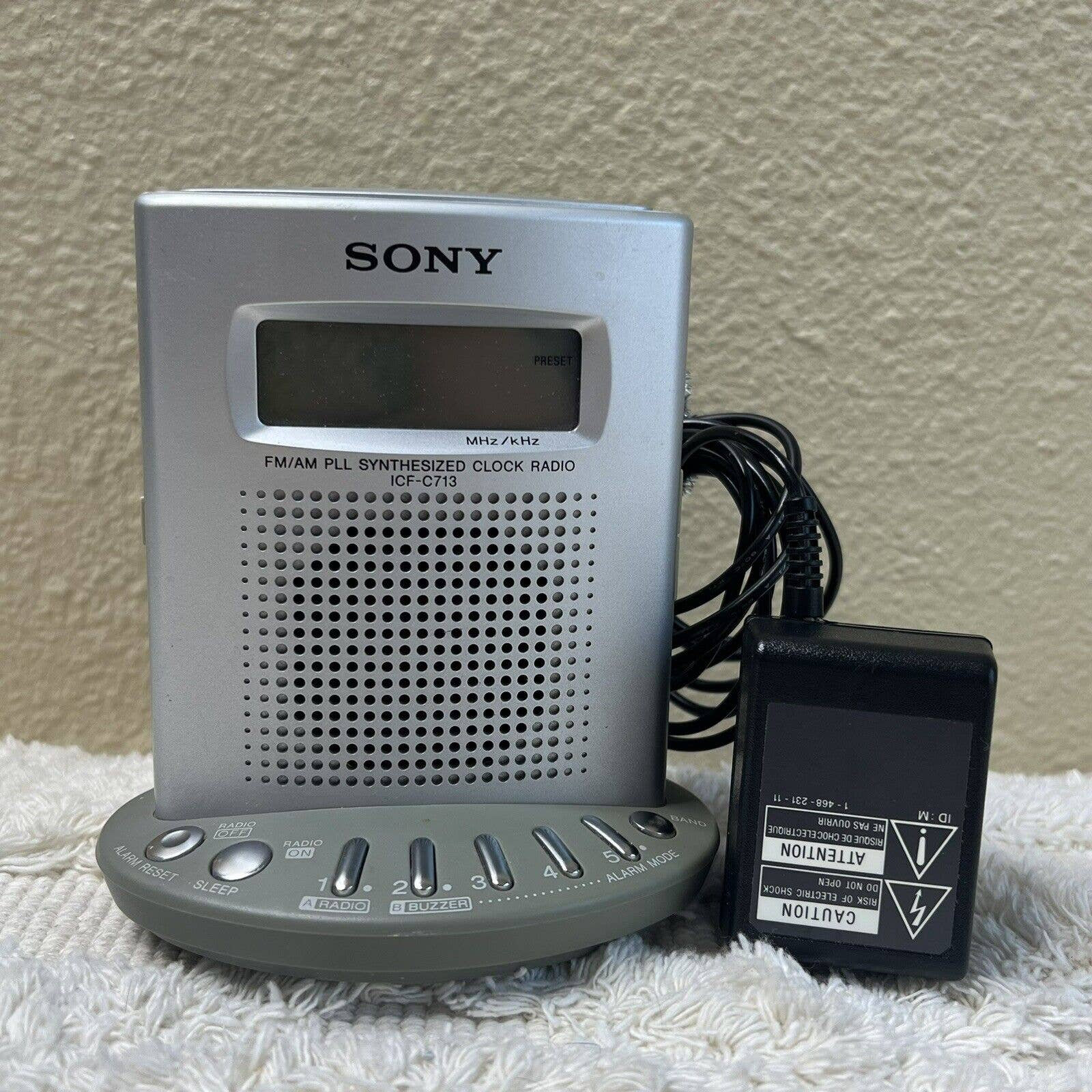 SONY ICFC713 Fm Am PLL Synthesized Clock Radio Alarm Works Etsy