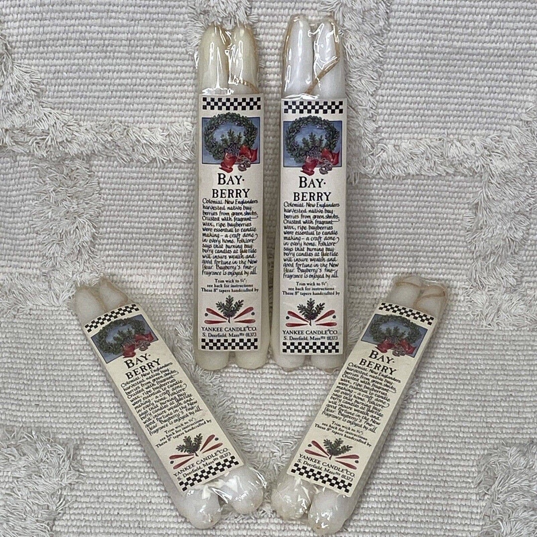 Vintage Yankee Candle BAYBERRY Taper Candles NEW NOS Sealed 8 Etsy