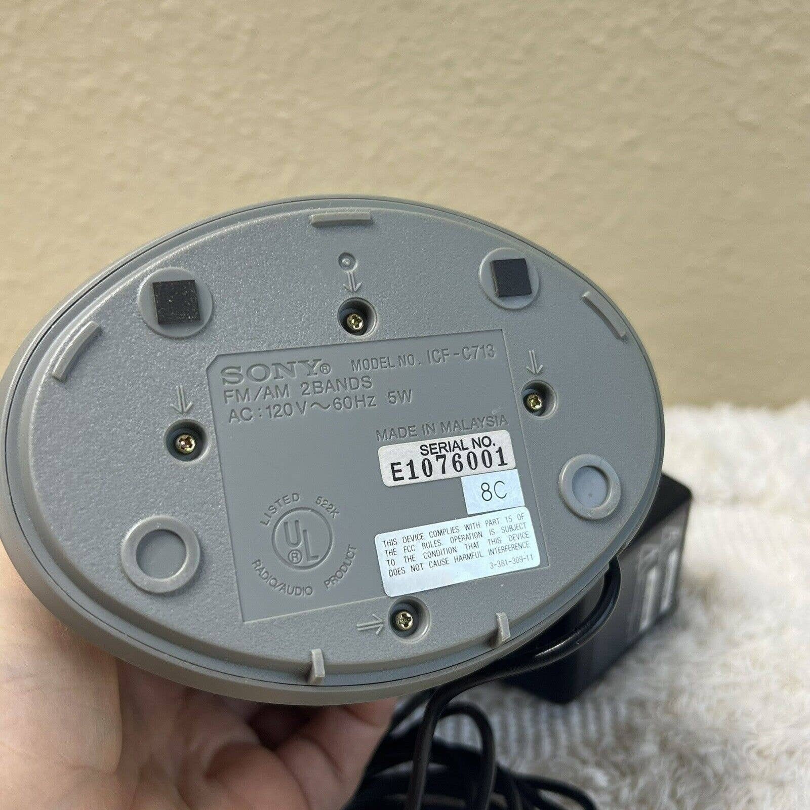 SONY ICFC713 Fm Am PLL Synthesized Clock Radio Alarm Works Etsy