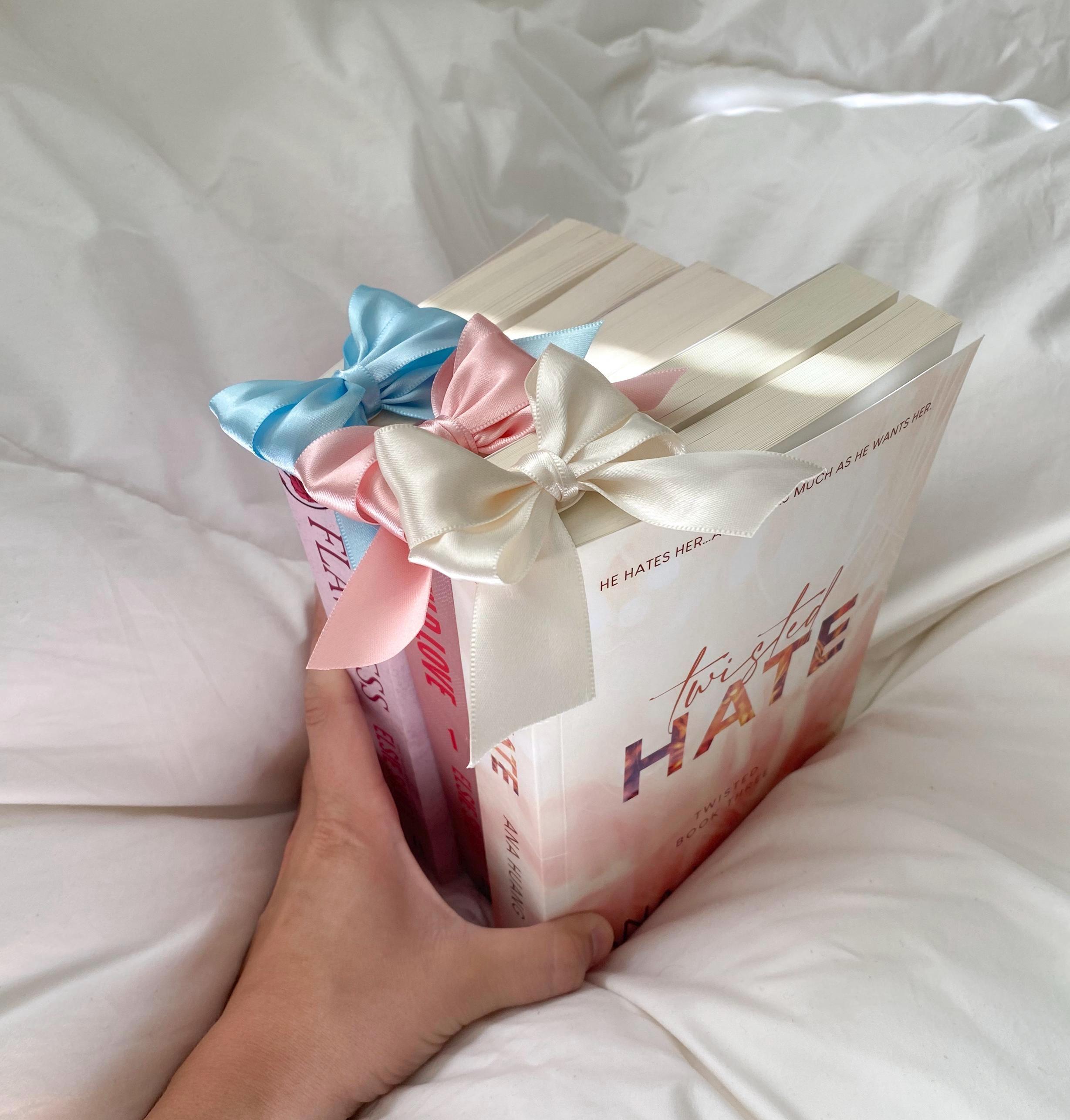 Satin Ribbon Bow Bookmark | Trendy, Coquette, Girly Gift | Pretty TikTok Booktok Trend for Bookworms, Readers, and Book Lovers | Aesthetic