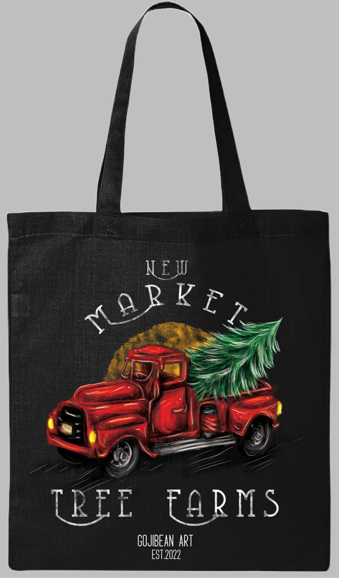 Christmas Tote Red Truck Gift Bag Unisex Gifts Christmas Etsy