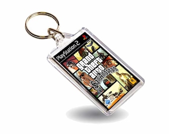 Llaveros de juegos retro de PS2 de principios de los años 2000