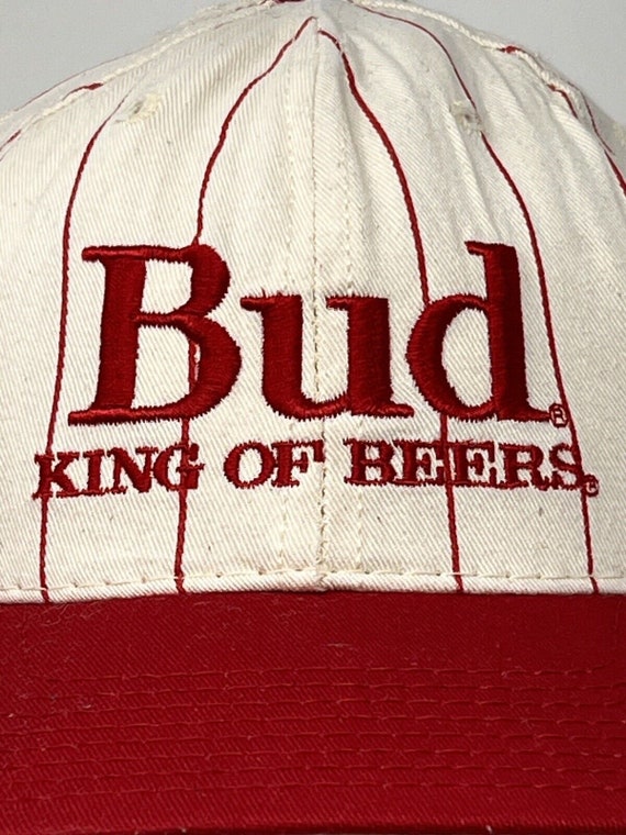 Budweiser Bud King of Beers Hat PinStripe Snapbac… - image 2
