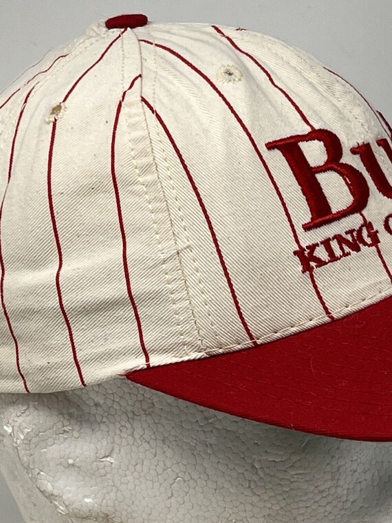 Budweiser Bud King of Beers Hat PinStripe Snapbac… - image 6