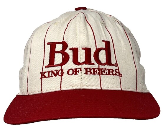 Budweiser Bud King of Beers Hat PinStripe Snapbac… - image 1