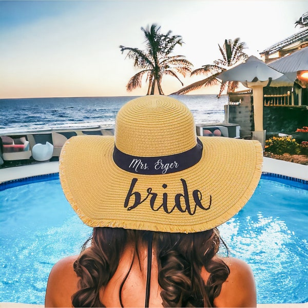 beach Bach Recovery Nash bash sun hat bachelorette party favor hat bride to be bridesmaid favor hangover just married sun hat honeymoon hat