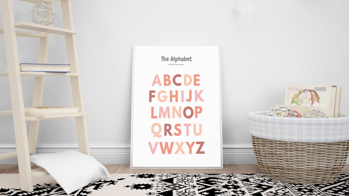Alphabet ABC Poster - Printable Wall Art - Educational Prints - Nursery ...
