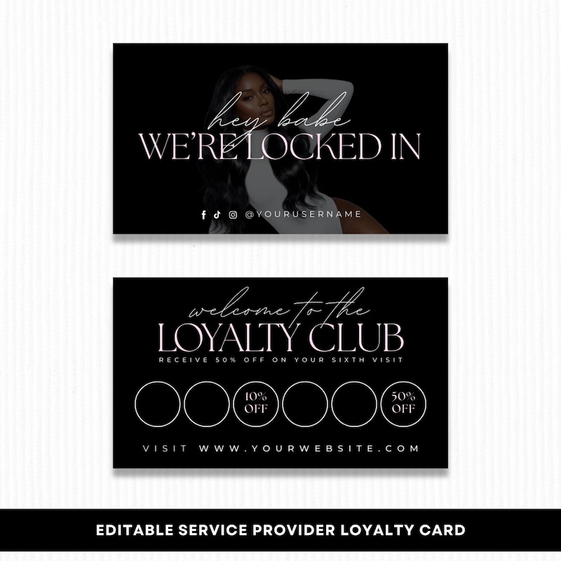 Punch Card for Services - Etsy