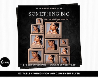 Coming Soon Flyer: Website & Collection Launch Canva Template