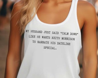 True Crime Women's Racerback Tank, Funny True Crime Tank Top, Workout Top, Casual Wear, Gift for Her, Summer Fashion