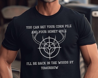 Men's Funny Hunting Shirt, Deer Hunter TShirt, Funny Deer Jerky Hunter Gift Deer Hunt Tee Buck TShirt Antlers Unisex Tee, Fathers Day Gift
