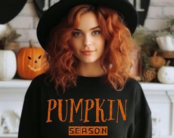 Retro Pumpkin Season Sweatshirt - Thanksgiving Gift Fall Gifts - Autumn Sweatshirt - Cute Fall Sweatshirt - Halloween Sweatshirts For Women