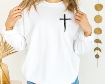 Faith Walk Sweatshirt, Religious Christian Apparel, Inspirational Crewneck Jumper, Motivational Pullover, Faith-Based Clothing, Gift for