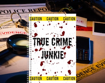 True Crime Junkie Notebook, Murder Shows Gift, True Crime Gifts, Crime Show Fan Journal, Murder Mystery Spiral Notebook, Killer Notebook
