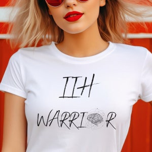 Camiseta IIH Warrior, camisa de conscientização sobre hipertensão intracraniana idiopática, camisa sob pressão, conscientização de doença invisível, camiseta cerebral