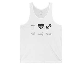 Faith Heart Dumbbell tank | Faith Family Fitness tank