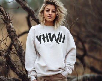Vintage Yhwh Christian Sweatshirt Christian Apparel Faith Gift Men Yahweh Gift Women Worship Shirt Christian Streetwear Minimal Jesus Shirt