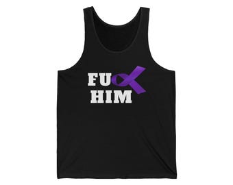 F*ck Him Tank Top, Unisex Jersey Tank