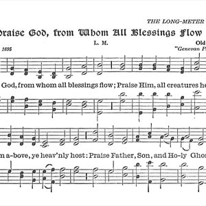 DIGITAL File - Doxology - Praise God From Whom All Blessings Flow - cdr pdf svg jpg png files - DOWNLOAD ONLY - No Physical Item Mailed