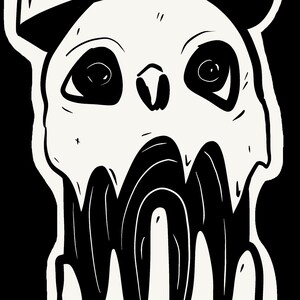 King Skull Sticker