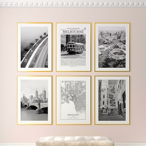 Victoria City Prints 6er-Set, Victoria, Australien, Victoria, Australien, Australien, Victoria, Australien