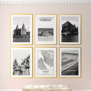 6er-Set Kunstdrucke aus der Stadt, Little Daheim, Leinwand, Leinwand, Wandkunst, London, England, London, England