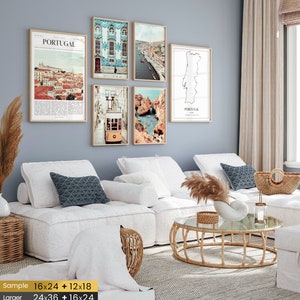 Portugal Prints Set of 6, Portugal Photo Poster, Portugal Photography, Portugal Wall Art, Portugal Map, Portugal image 3