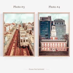 Philadelphia City Prints Set of 6, Philadelphia Photo Poster, Philadelphia Photography, Philadelphia Map, Pennsylvania, United States image 7