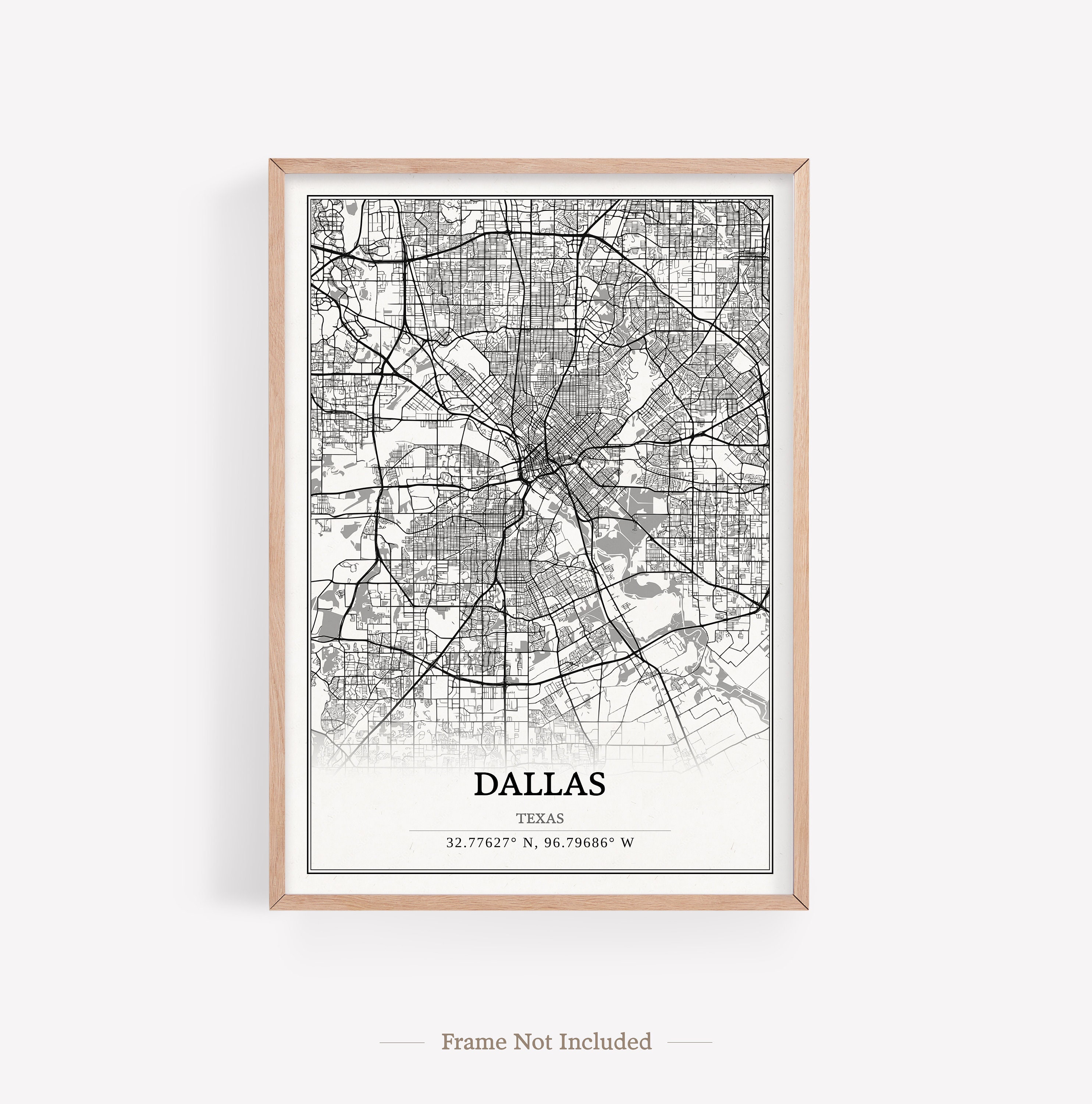 Dallas City Prints Set of 6 Dallas Black and White Prints Etsy