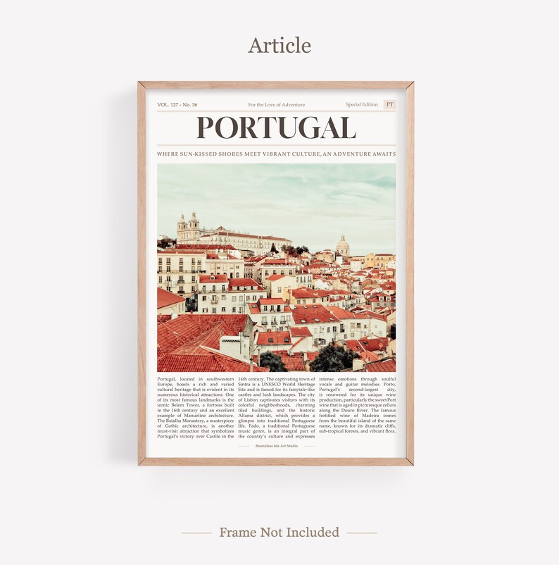 Portugal Prints Set of 6, Portugal Photo Poster, Portugal Photography, Portugal Wall Art, Portugal Map, Portugal One Print - Article