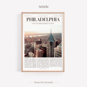 Philadelphia City Prints Set of 6, Philadelphia Photo Poster, Philadelphia Photography, Philadelphia Map, Pennsylvania, United States One Print - Article