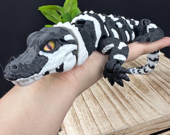 3D Printed Articulating Alligator - Realistic Flexi Toy With
